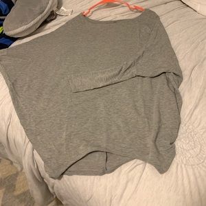 Off the shoulder bat wing tee